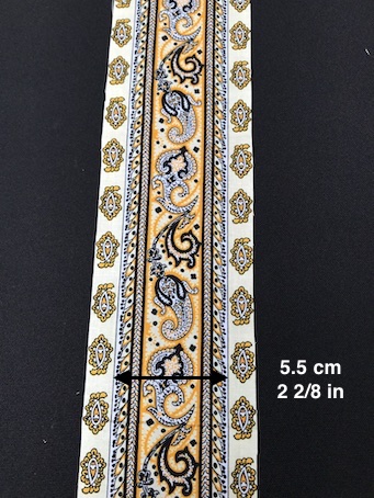french quilt border fabric with gold and black tones