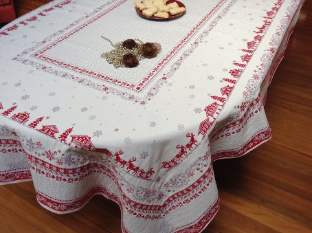 Large Christmas tablecloth