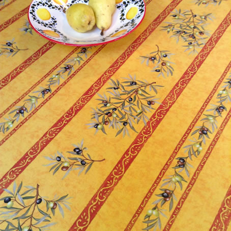 Yellow provencal tablecloth