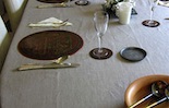 coated french linen tablecloth