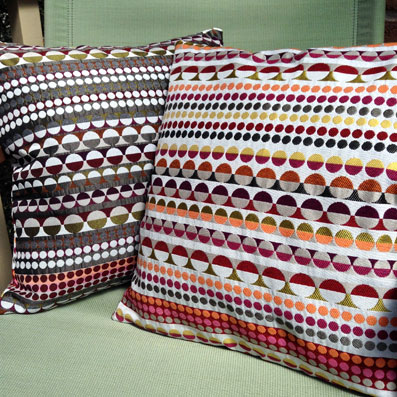 Emma red vintaga pillow cover