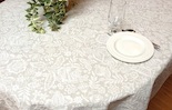 pique tablecloth with raised woven designs