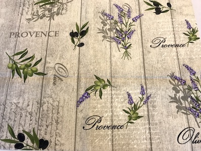 linen colour with lavender design placemats from provence